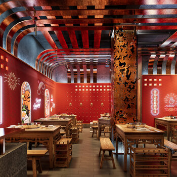 中式国潮火锅店