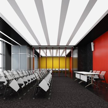 现代商务空间会议室3d模型