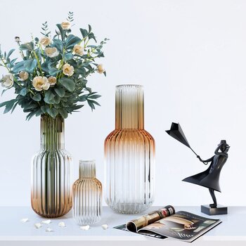 现代玻璃花瓶饰品摆件3d模型