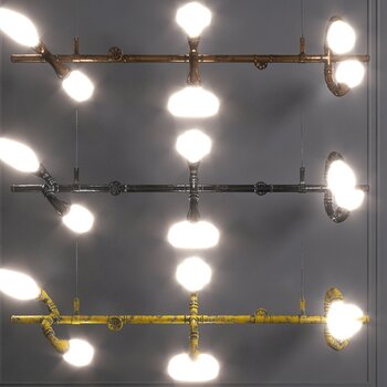 工业风铁管工艺吊灯3d模型