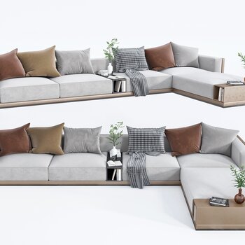 现代多人沙发 3d模型