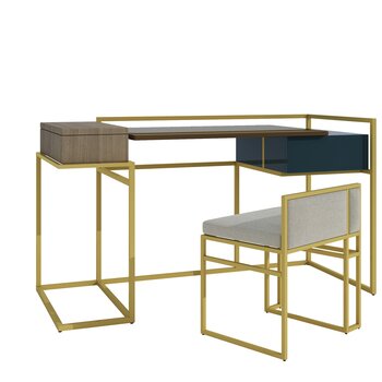 罗奇堡家居 现代书桌椅组合3d模型