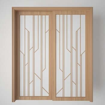 中式厨房阳台玻璃门组合