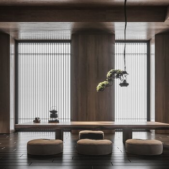新中式茶室3d模型