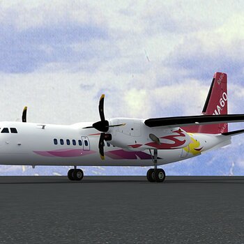 新舟ma60飞机3d模型