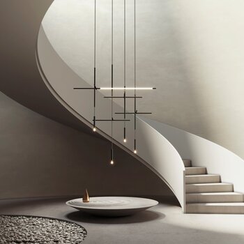 现代饰品摆件楼梯组合3d模型