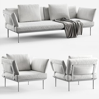 iCarraro 现代多人沙发3d模型