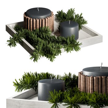 现代植物装饰摆件3d模型