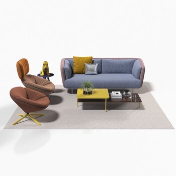 sancal 现代沙发茶几组合3d模型