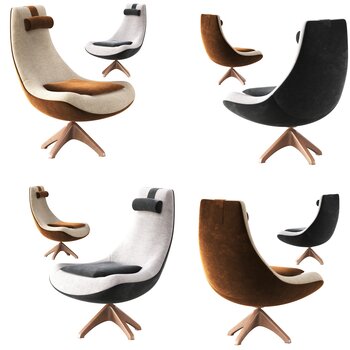 意大利 米洛提 Minotti 现代单椅组合3d模型