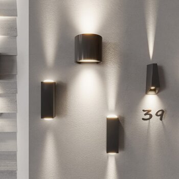 现代金属户外壁灯组合3d模型