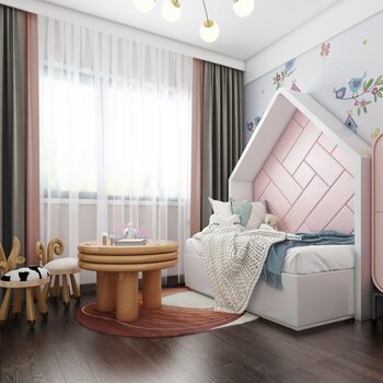 奕舍设计 现代儿童房3d模型