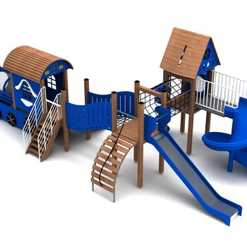 现代儿童滑梯3d模型