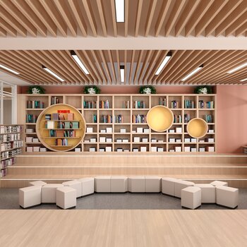 现代图书馆3d模型