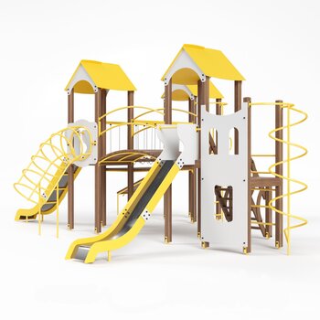 现代儿童滑梯3d模型