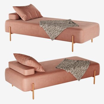 现代床尾凳3d模型
