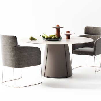 意大利 Ditre Italia 现代桌椅组合3d模型