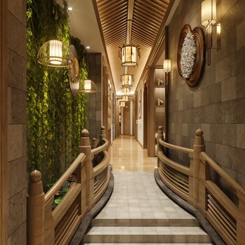 新中式过道走廊