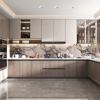 现代厨房3d模型