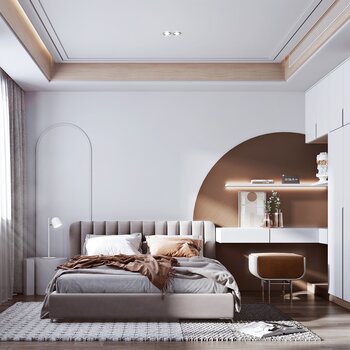 北欧简约卧室3d模型
