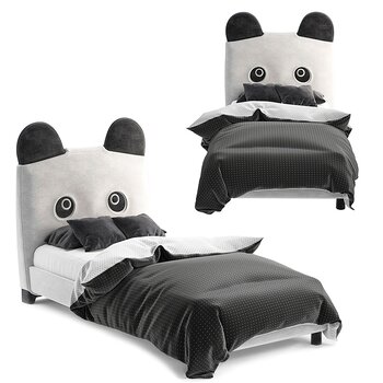 现代熊猫儿童床