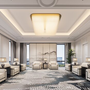 简欧会客室- 建e网3d模型下载网