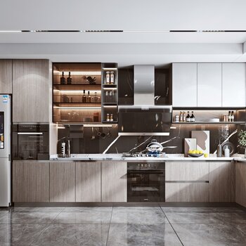 现代家居厨房 3d模型