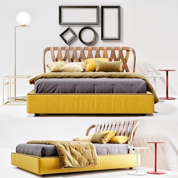 意大利 Twils Lounge 现代双人床3d模型