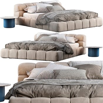 Bed B＆B 意大利 现代布艺双人床3d模型