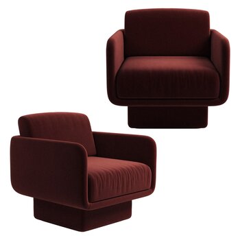 意大利Gallotti&Radice Lilas 现代单人沙发3d模型