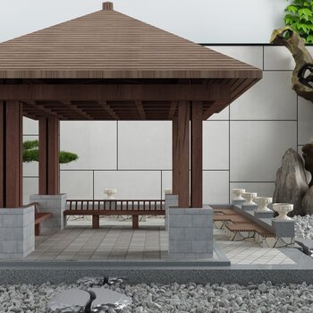 新中式园林景观小品
