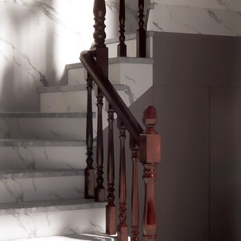 中式紫檀木制楼梯