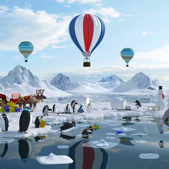 北极南极3d模型