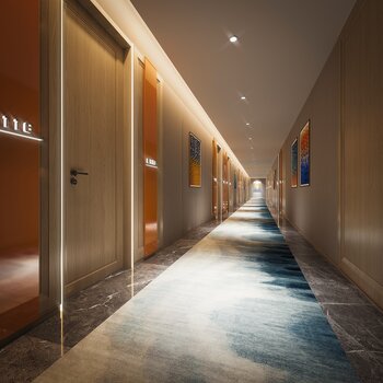 现代酒店走廊