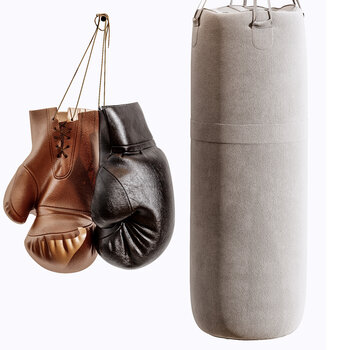 现代拳击手套沙包3d模型