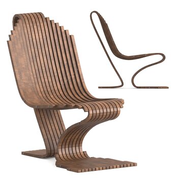 现代木质靠背椅