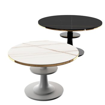 现代轻奢餐桌3d模型
