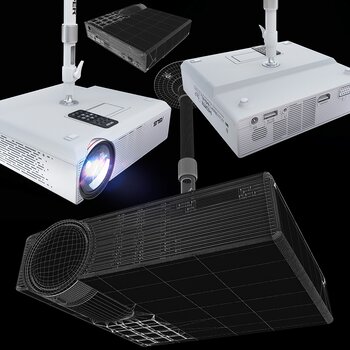 现代投影仪3d模型
