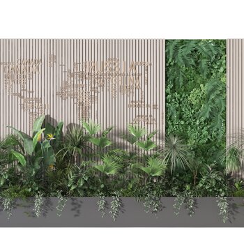 现代植物堆绿植堆组合3d模型