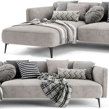丹麦 BoConcept 现代多人沙发3d模型