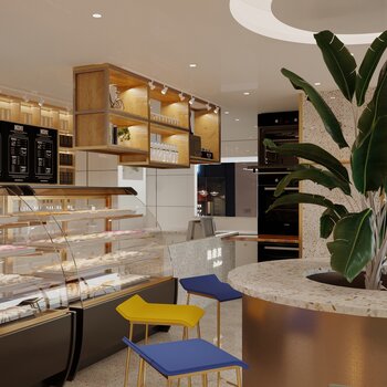 现代蛋糕甜品奶茶店