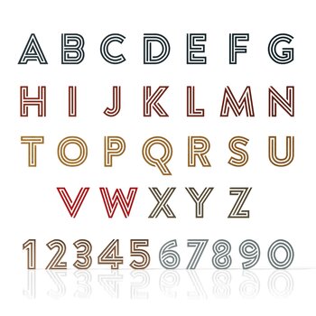 现代创意字母数字3d模型