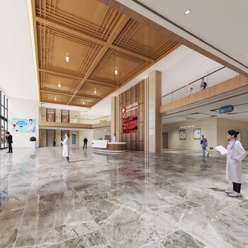 医院大厅3d模型