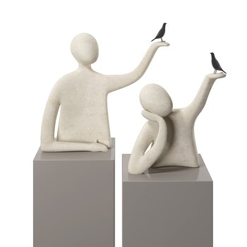 现代抽象雕塑3d模型