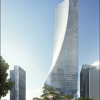 现代高层办公楼3d模型