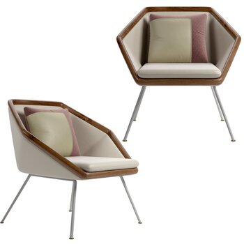 木廊地 新中式单椅3d模型