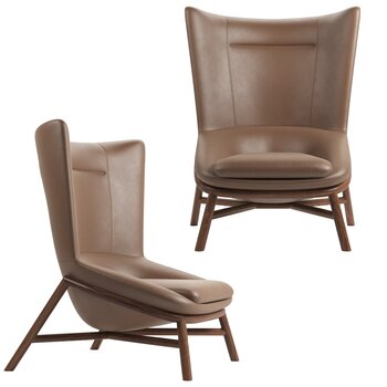木廊地 现代单椅3d模型