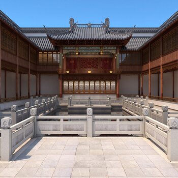 中式古建戏台