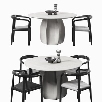 意大利 Molteni 现代餐桌椅3d模型