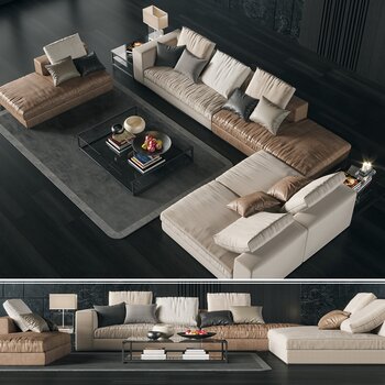 意大利 Arketipo 现代沙发茶几3d模型